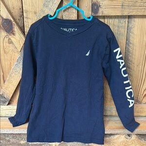Boy’s Nautica Navy Blue Long Sleeve Tee Casual Comfort